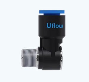 Pneumatischer Anschluss - VO-42 series - UFLOW AUTOMATION - Gewinde / 90°-Winkel / Kunststoff