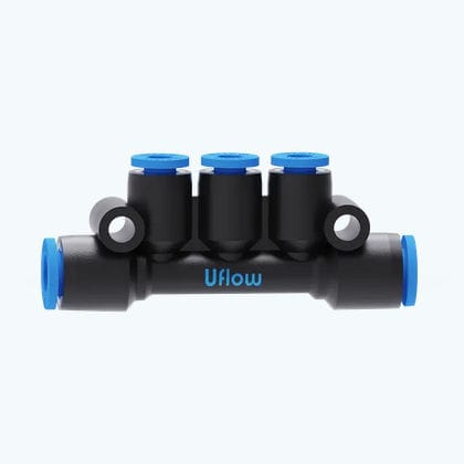 Pneumatischer Anschluss - VO-47 series - UFLOW AUTOMATION - Gewinde / rechtwinkelig / Kunststoff