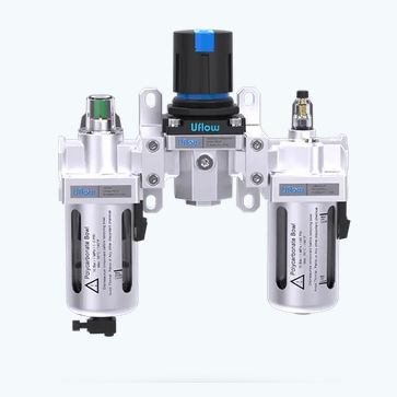 Filterregler-Öler / Luft - PD-F series - UFLOW AUTOMATION - unter Druck / Polycarbonat / Aluminium