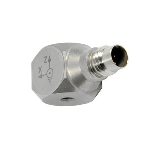 Dreiachsiger Beschleunigungsmesser - 8763B100AT - Kistler - piezoelektrisch / IEPE / Schub
