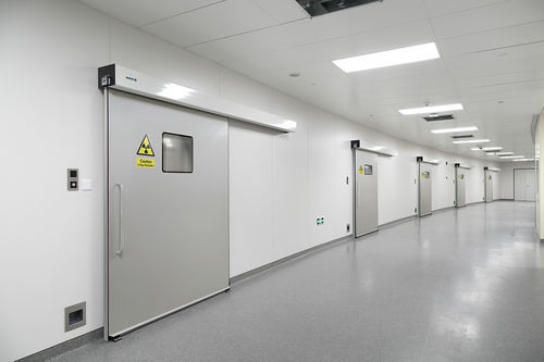 Schiebetür - PUERTAS FERROFLEX SL - Glas / Edelstahl / Blei