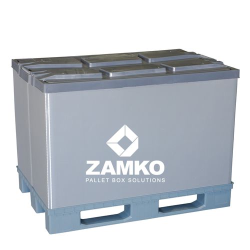 Kunststoff-Palettenbox - PAN.e95 - ZAMKO - für die Logistik / stapelbar / mit Deckel