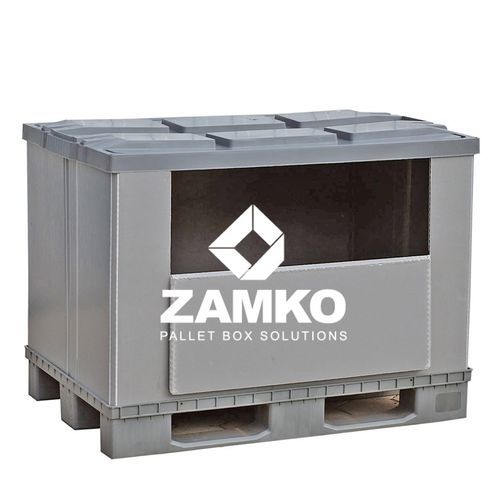 Kunststoff-Palettenbox - PAN.e95.F - ZAMKO - für die Logistik / stapelbar / mit Deckel