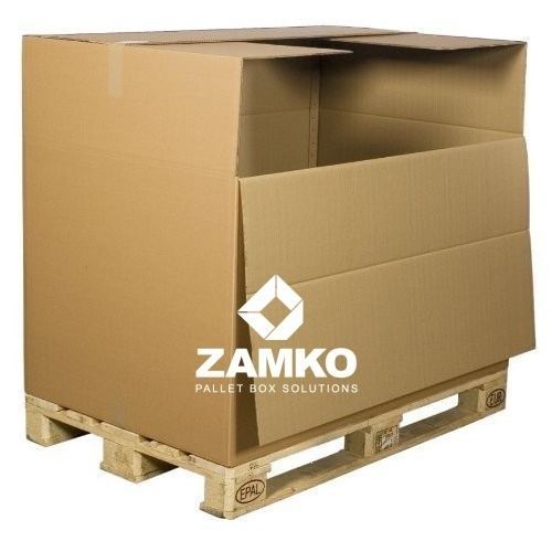 Karton-Palettenbox - KAN.e80.F - ZAMKO - Transport / zusammenklappbar / mit klappbaren Seitenwänden