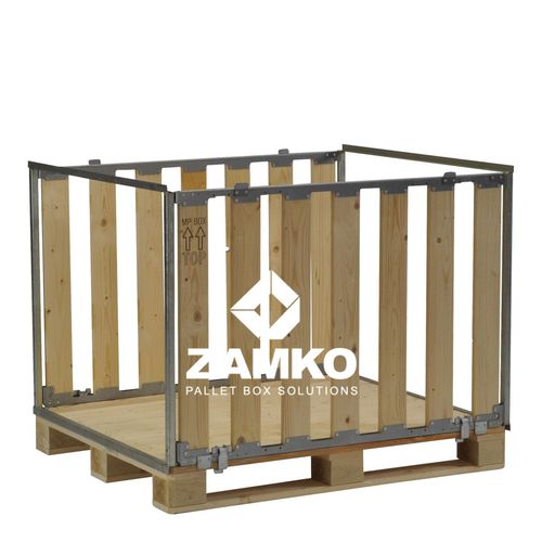 Holzpalettenbox - MPB.b80.W2 - ZAMKO - Lager / Transport / zusammenklappbar
