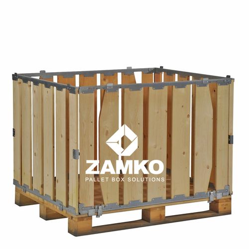 Holzpalettenbox - MPB.b80.P - ZAMKO - Lager / für kleinformatige Teile / Norm