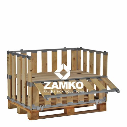 Holzpalettenbox - MPB.e70.FS - ZAMKO - Lager / Transport / für Materialumschlag