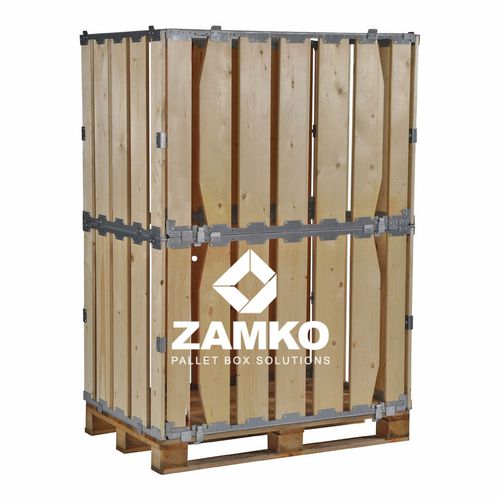 Holzpalettenbox - MPB.e140.P - ZAMKO - Lager / zusammenklappbar / stapelbar
