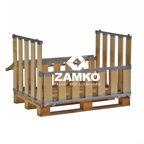 Holzpalettenbox - MPB.e70.F2 - ZAMKO - Lager / zusammenklappbar / stapelbar