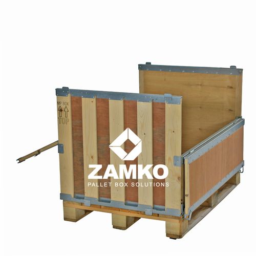 Sperrholz-Palettenbox - MPB.e70.F2C - ZAMKO - Lager / zusammenklappbar / wiederverwendbar
