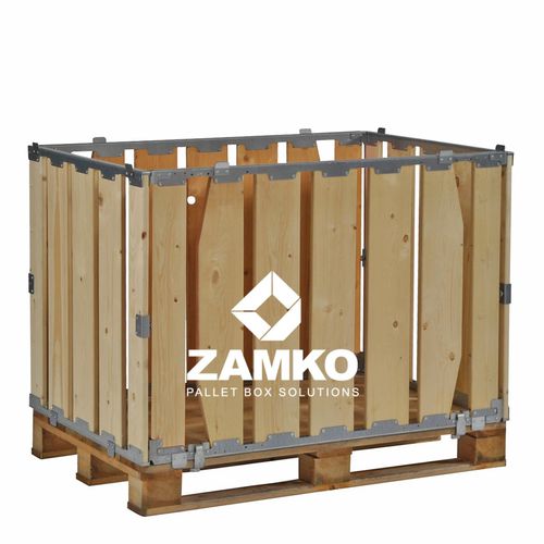 Holzpalettenbox - MPB.e70.P - ZAMKO - Lager / für kleinformatige Teile / stapelbar