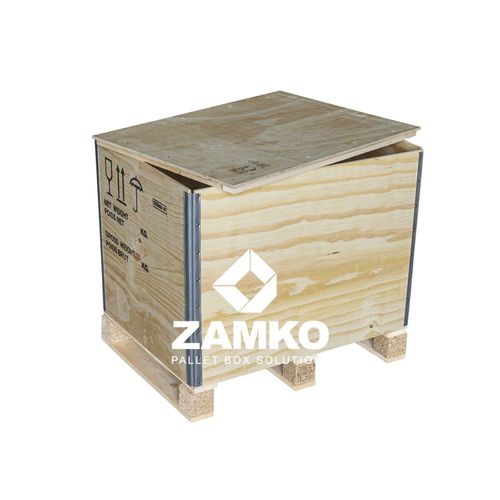 Holzbehälter - HUN.d60 - ZAMKO - Transport / mit Deckel / wiederverwendbar