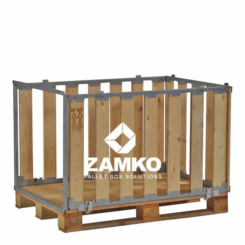Holzpalettenbox - MPB.e70.W - ZAMKO - Lager / Transport / zusammenklappbar