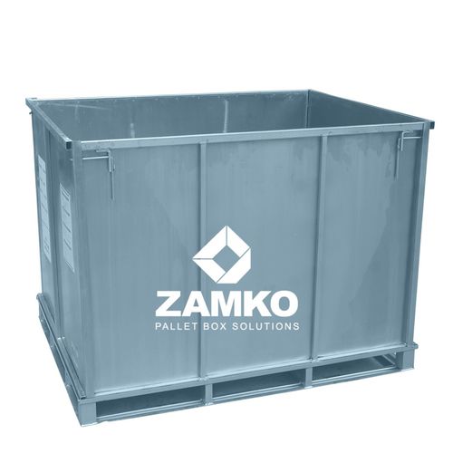 Stahl-Palettenbox - SIG.m95 - ZAMKO - zum Lagern / Transport / für Materialumschlag
