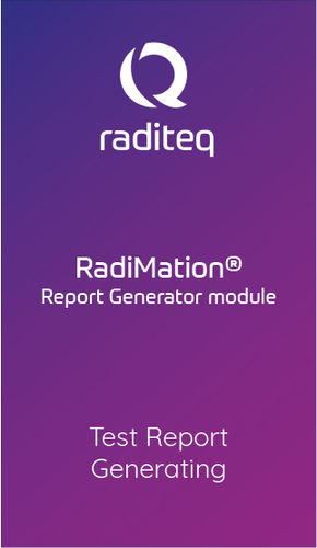 Software für Test - RadiMation Automatic Report Generator module (RMC1001A#090) - Raditeq B.V. - Mess