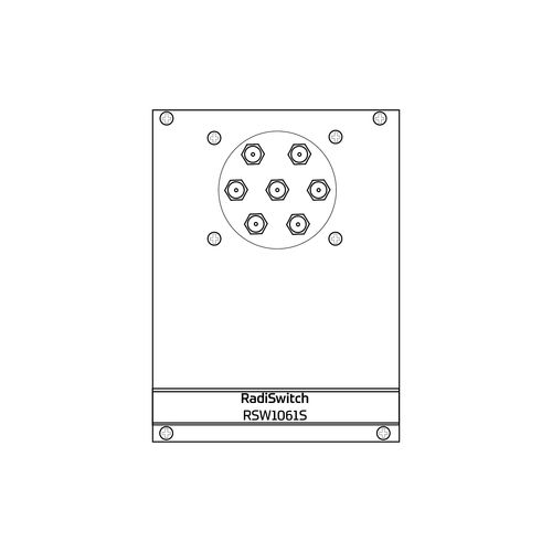 Einpoliger Umschalter - RadiSwitch 1x SP6T, SMA - 18GHz (RSW1061S) - Raditeq B.V. - RF