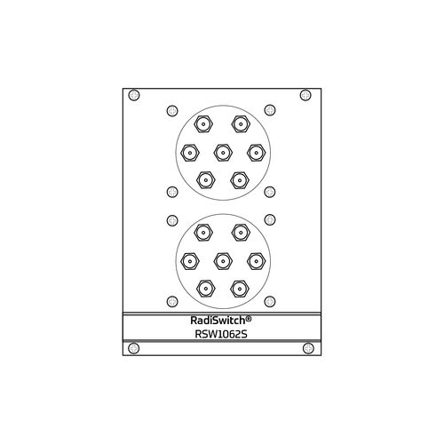 Einpoliger Umschalter - RadiSwitch 2x SP6T, SMA - 18GHz (RSW1062S) - Raditeq B.V. - RF