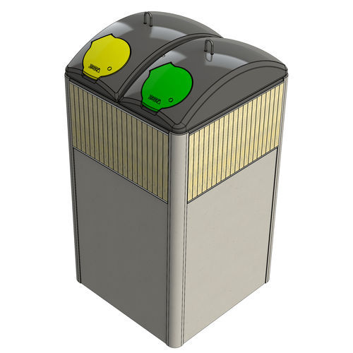 Stahl-Abfallbehälter - RBin® Maxi Duo 3000 - Zweva Rotomoulding NV - Kunststoff / erdverlegt / für städtische Produkte