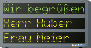 Alphanumerisches Display - WIBOND Informationssysteme GmbH - RS-232 / RS-485 / PROFIBUS