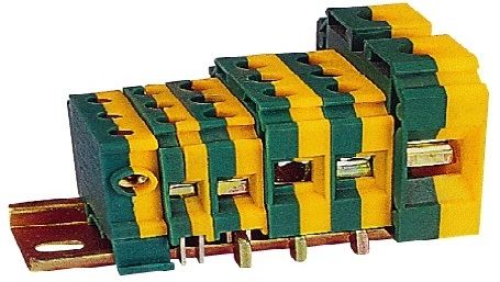 Klemmenblock auf DIN-Schiene - Elmex Controls Pvt. Ltd. - Durchführung / Erdung
