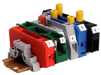 Klemmenblock auf DIN-Schiene - Elmex Controls Pvt. Ltd. - Einbau / Schraubanschluss / zum Testen und Trennen