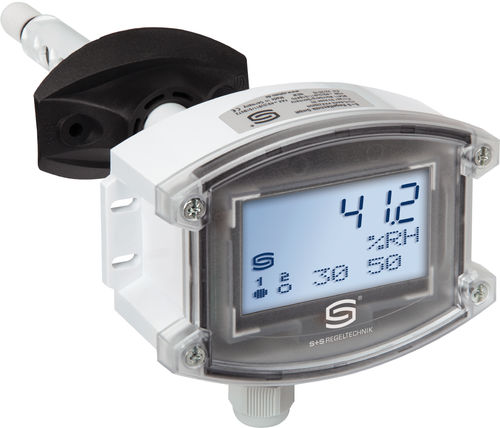 Kanalmontierter Thermo-Hygrostat - KHT-30W-U LCD - S+S Regeltechnik - elektronisch / mit LCD-Display