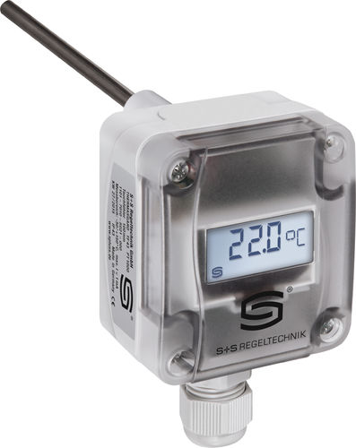 Pt1000-Temperaturmesswandler - TM65-U 100mm LCD - S+S Regeltechnik - Tauch / 0-10 V / M12-Steckverbinder