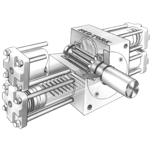 Hydraulischer Antrieb - Moog Flo-Tork - Dreh / Zahnstangen-Ritzel / doppeltwirkend