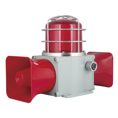 Sirene / LED -Alarmleuchte - HDSLD-135 - MA Safety Signal Co.,Ltd. - Hornstrahler / elektronisch / für Intensiveinsatz