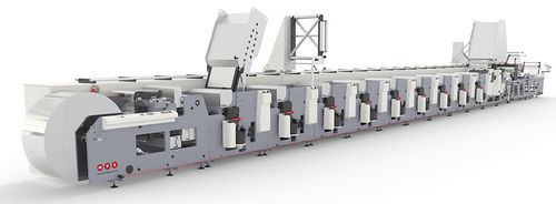 Inline-Flexodruckmaschine - EXL - MPS Systems - 8-Farben / für Etiketten / Warmlufttrocknen