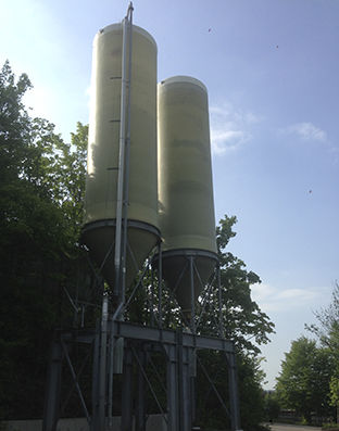 Silo mit konischem Boden - GFK  - SILOTEC - für Pellets / GFK / UV-beständig
