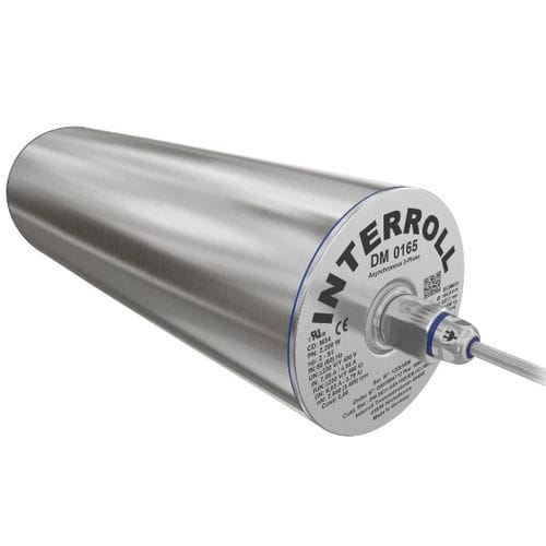 Asynchron-Trommelmotor - DM 0165 - Interroll - dreiphasig / mit Riemenantrieb / für Förderanlagen