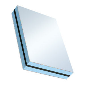 Polystyrolschaumkern-Sandwichplatte - (dB 38) - ALU - Weiss Chemie - mit Aluminiumdeckblech / für Fassaden / für Tür
