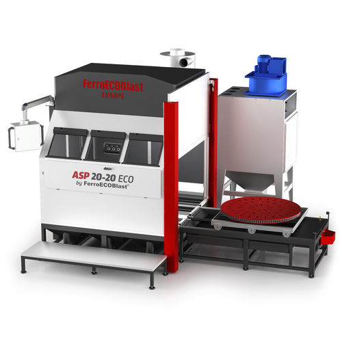 Automatische Kugelstrahlanlage - ASP ECO series - FerroECOBlast - Drehtisch / für Metall