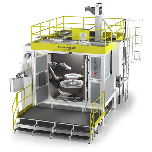Roboter-Kugelstrahlanlage - ARSP - FerroECOBlast - Drehtisch / für Metall