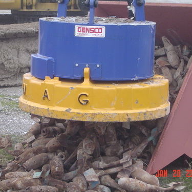 Elektrisch geschalteter Elektro-Lasthebemagnet - HMAG series - Gensco Equipment - für Schrottumschlag / für Eisenpartikel / zirkulär