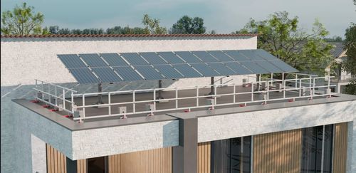 Temporäres Schutzgeländer - Shelter - SafetyConcept s.a. - Aluminium / für Flachdach