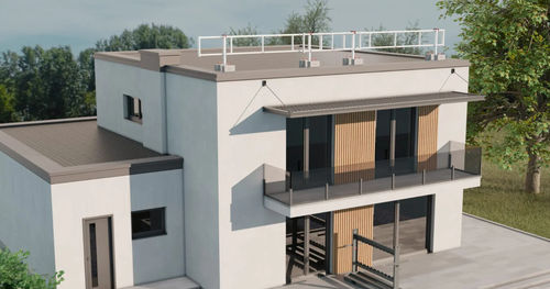 Temporäres Schutzgeländer - Compact - SafetyConcept s.a. - Beton / Aluminium / für Baustellen