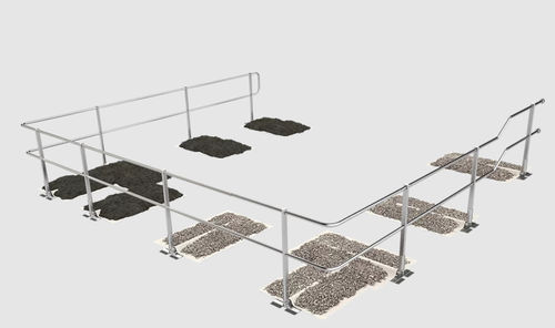 Aluminium-Schutzgeländer - OnTop Auflast - SafetyConcept s.a. - Stahl