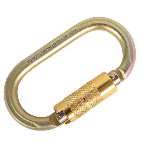 Karabiner mit Verriegelung - TwinLock - SafetyConcept s.a. - doppelt gesichert / Stahl / oval
