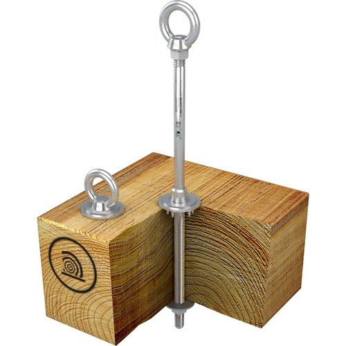 Edelstahl-Fallschutzanker - ABS-Lock III-HW - SafetyConcept s.a. - für Holz