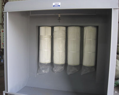 Offene Lackierkabine - colo-2315 - Hangzhou color powder coating equipment ltd - für Einzelteile / Filterung / mit horizontaler Belüftung