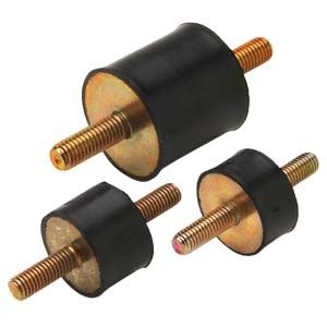 Zylindrische elastische Lagerung - V12Z02MMM series - Advanced Antivibration Components - Elastomer / Stahl / Gewinde
