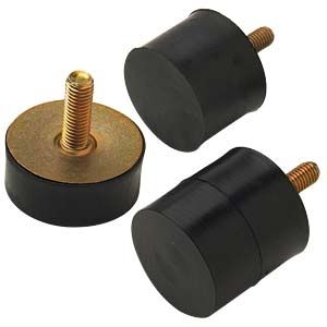 Zylindrische elastische Lagerung - V12Z02MMB series - Advanced Antivibration Components - Elastomer / Stahl / Gewinde