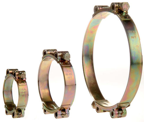 Edelstahl-Schlauchschelle - IDEAL AUTOMOTIVE AND HOSE CLAMPS - mit Drehzapfen / doppelt / für Schwerlasten