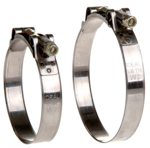 Edelstahl-Schlauchschelle - IDEAL AUTOMOTIVE AND HOSE CLAMPS - mit Drehzapfen / T-Bolzen / T