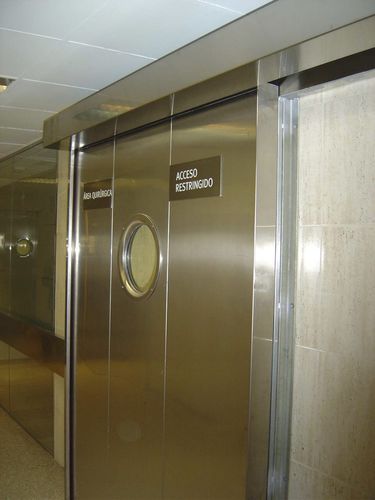 Schiebetür - ALFATECO MADRID S.A. - Edelstahl / anodisiertes Aluminium / für den Innenbereich