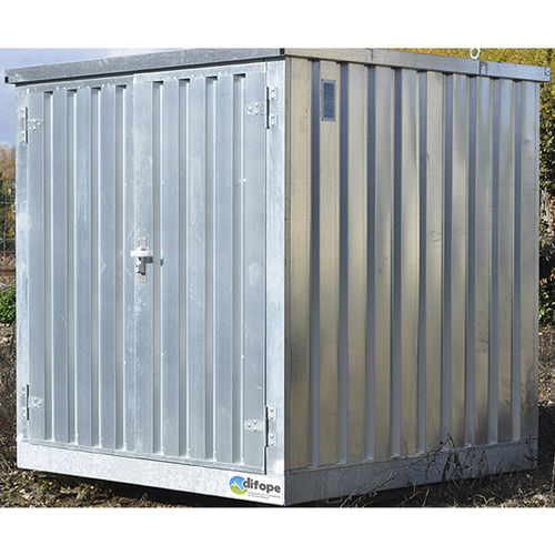 Lagerbungalow für elektrische Abfälle - BUNG2MIPF - DIFOPE - für Außenbereich / für Gefahrstoffe / für Fässer