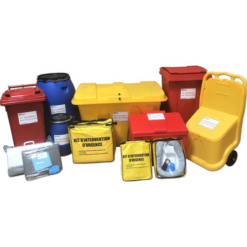 Notfallset für Öl-Verschmutzungen - Kit d'intervention d'urgence - DIFOPE - gegen chemische Verschmutzungen / Universalkit gegen Umweltverschmutzung / Tasche
