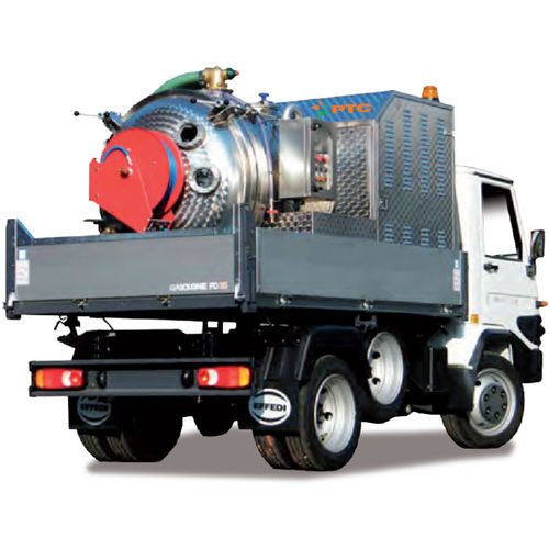 Geschmiertes Vakuumaggregat - URBAN COMBI 1000 - P.T.C.  Srl - Industrie / mit Hochdruckreiniger